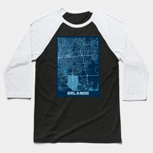 Orlando - United States Peace City Map Baseball T-Shirt